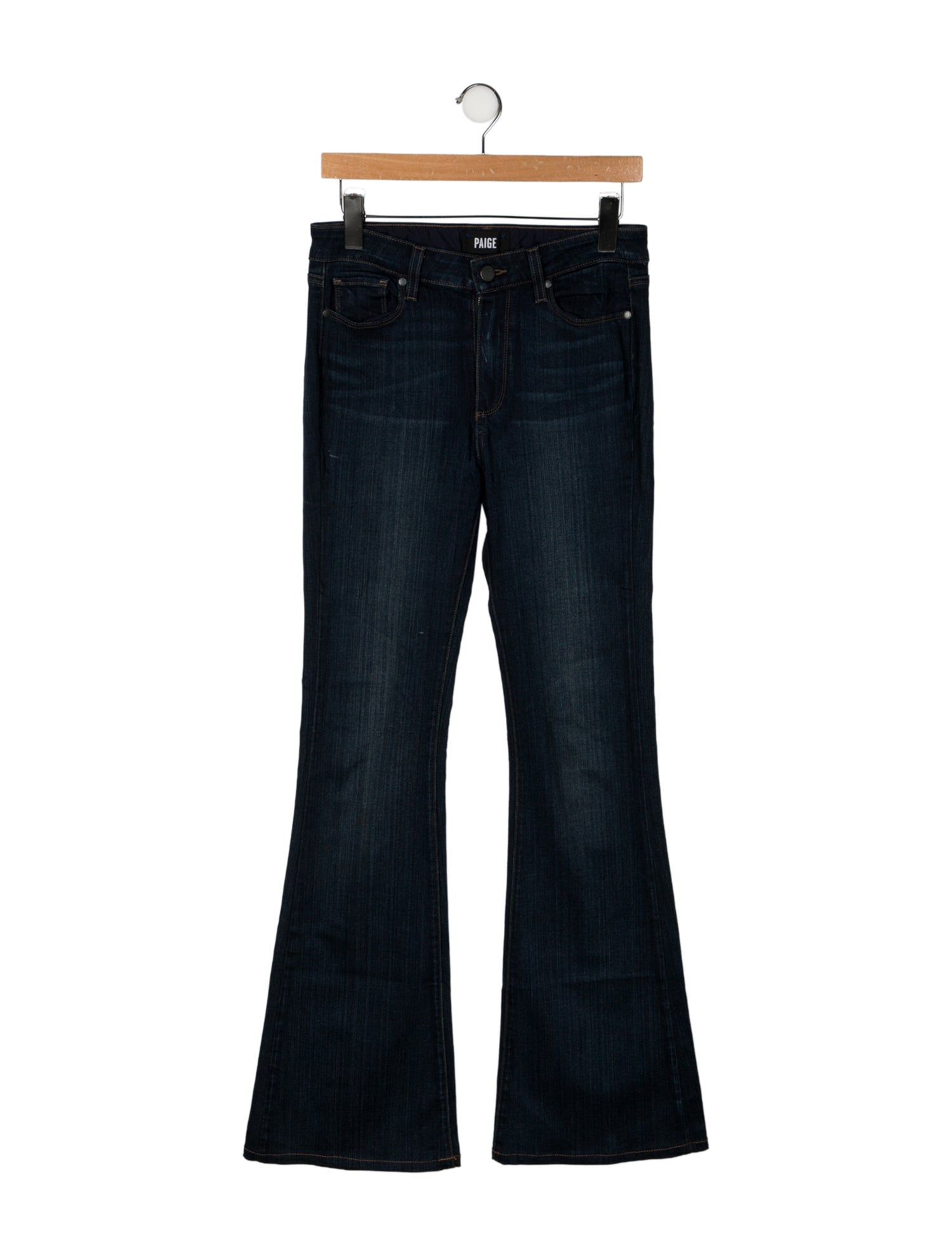 Paige Gamble Mid-Rise Wide Leg Jeans
