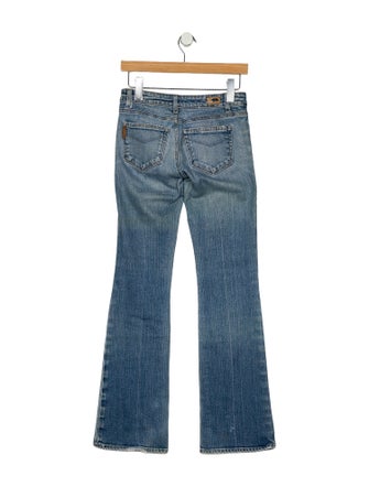 Paige Gamble Low-Rise Wide Leg Jeans