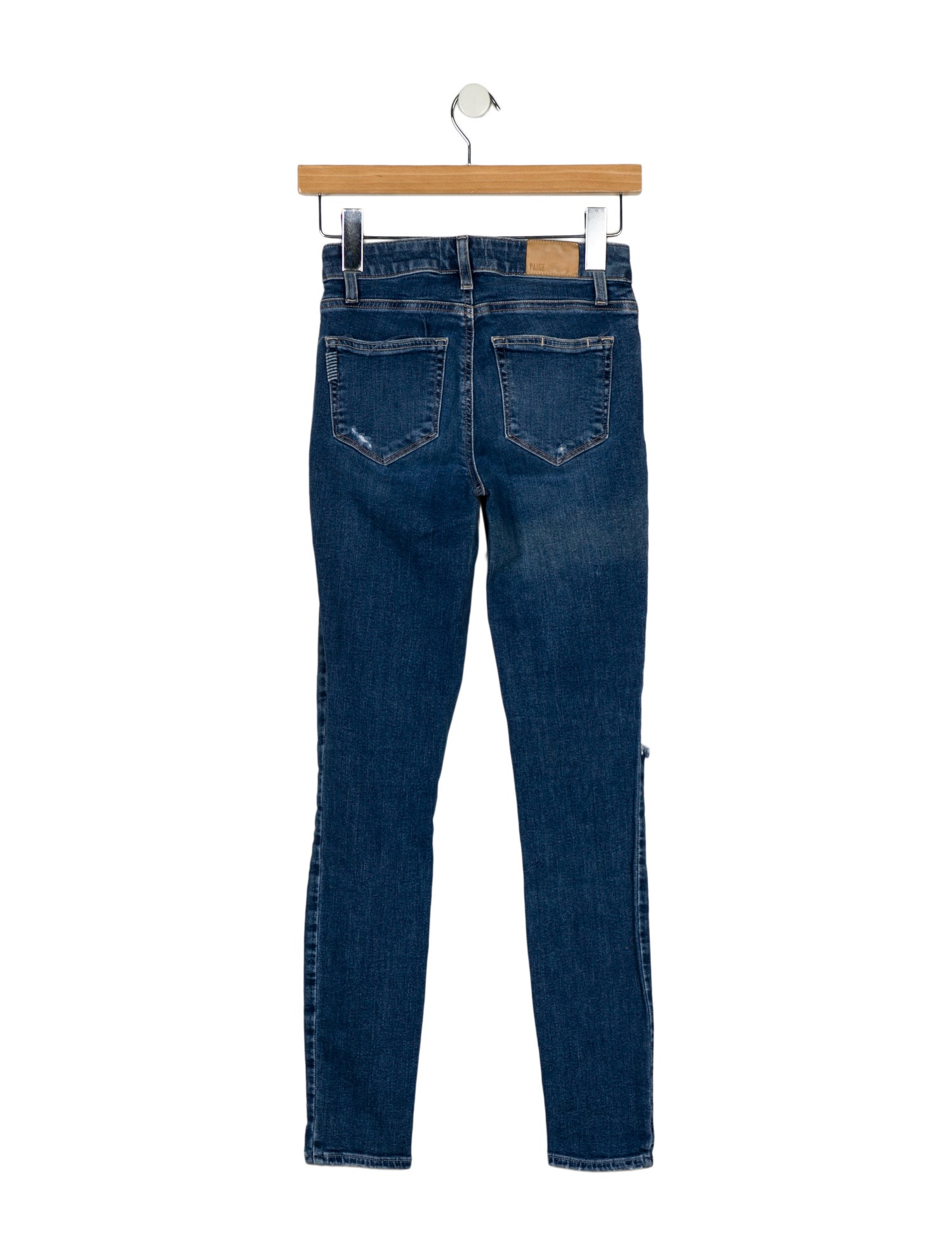 Paige Gamble Low-Rise Skinny Leg Jeans