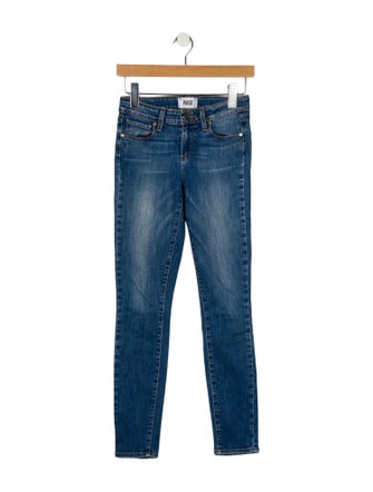 Paige Gamble Low-Rise Skinny Leg Jeans