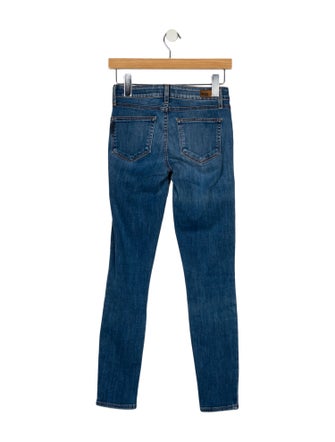 Paige Gamble Low-Rise Skinny Leg Jeans