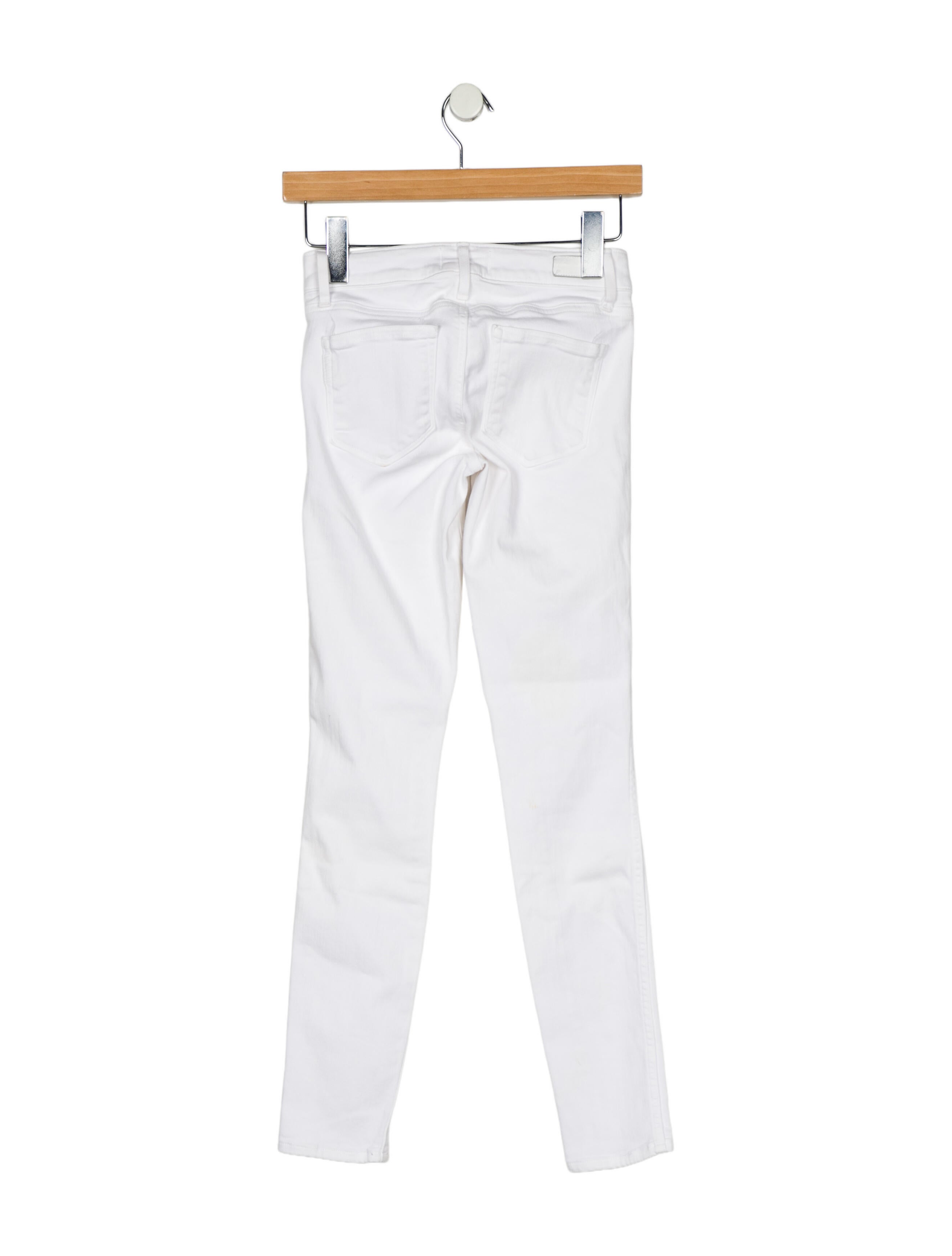 Paige Gamble Low-Rise Skinny Leg Jeans