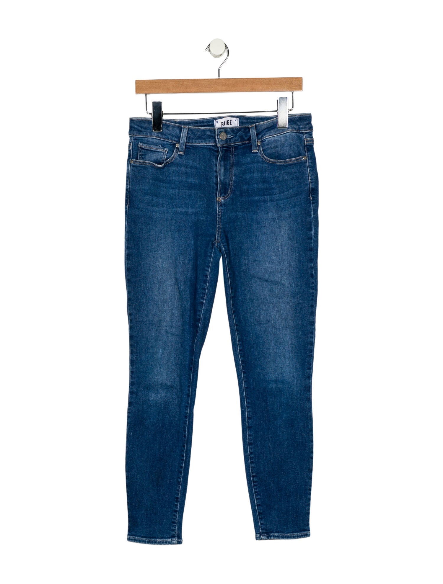 Paige Gamble Mid-Rise Skinny Leg Jeans