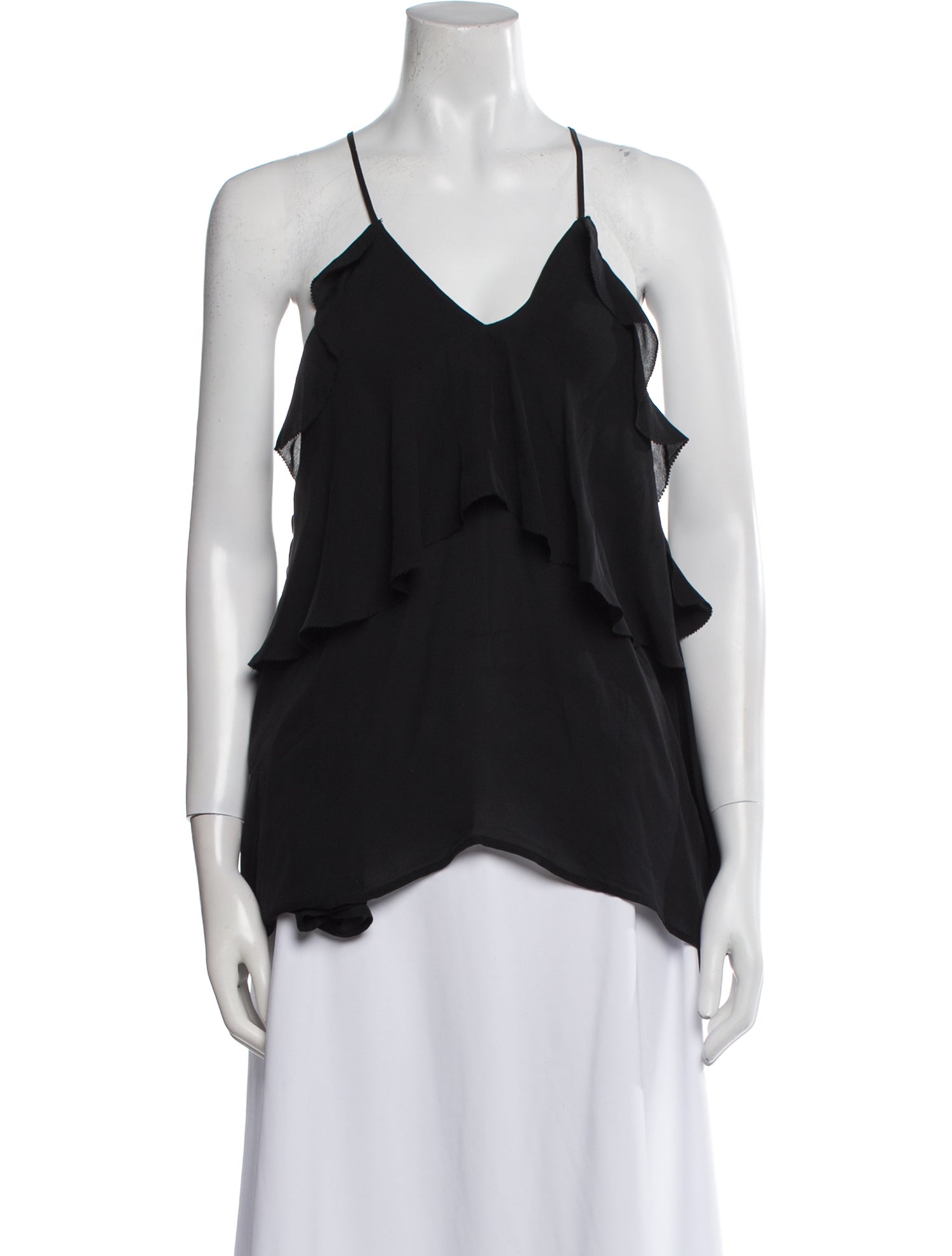 Paige Gamble Silk V-Neck Top