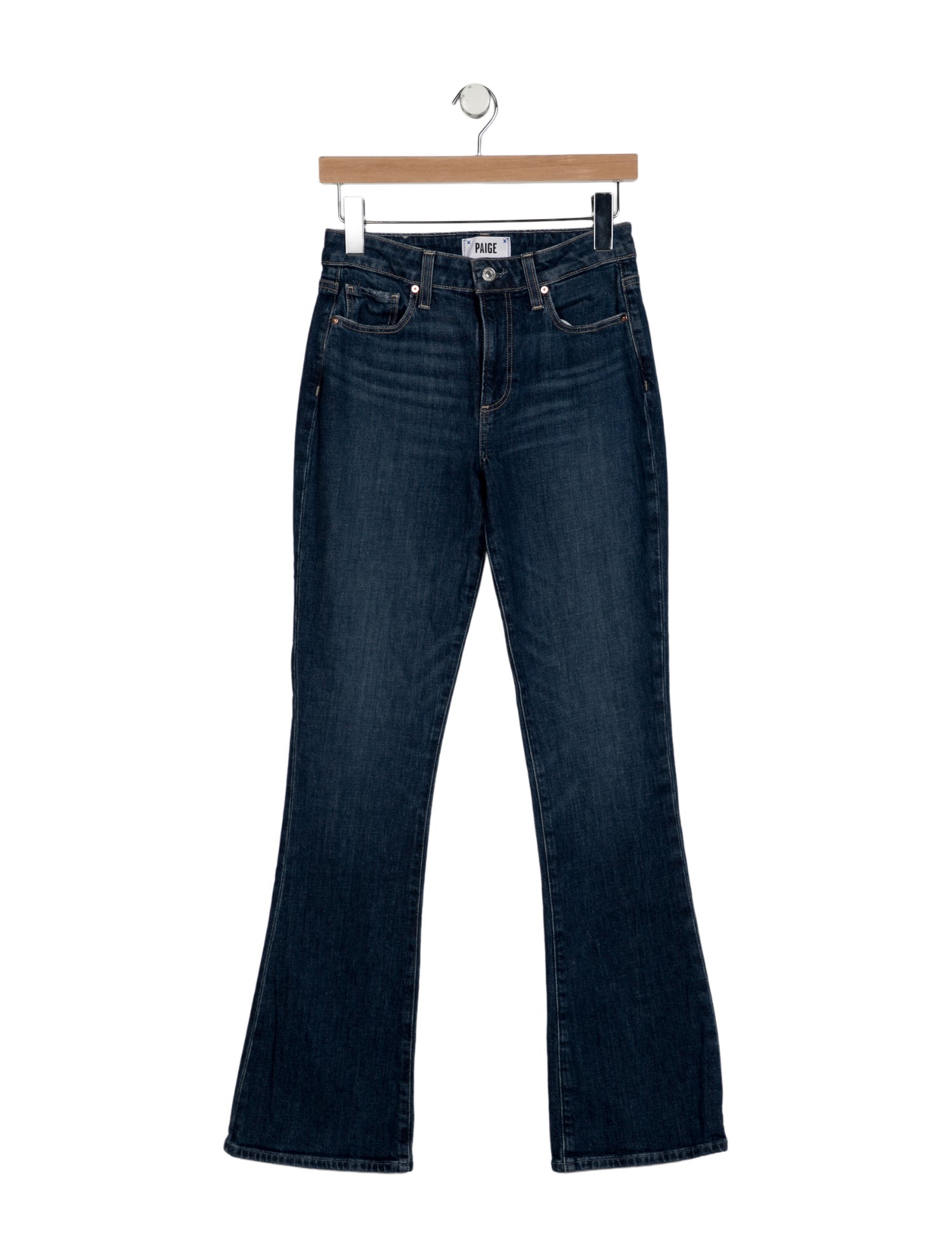 Paige Gamble Mid-Rise Wide Leg Jeans