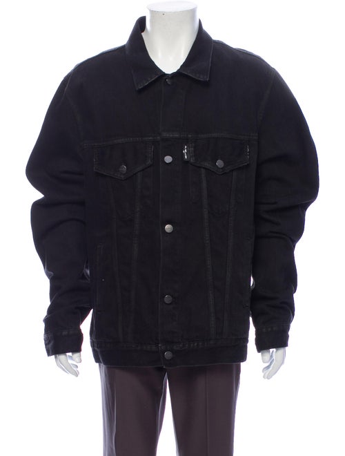 Palm Angels Graphic Print Denim Jacket Denim