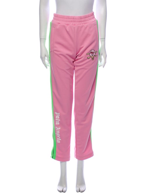 Palm Angels Floral Print Straight Leg Pants Pink