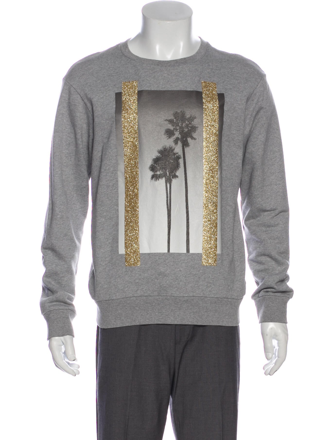 Palm Angels Graphic Print Crew Neck Sweatshirt