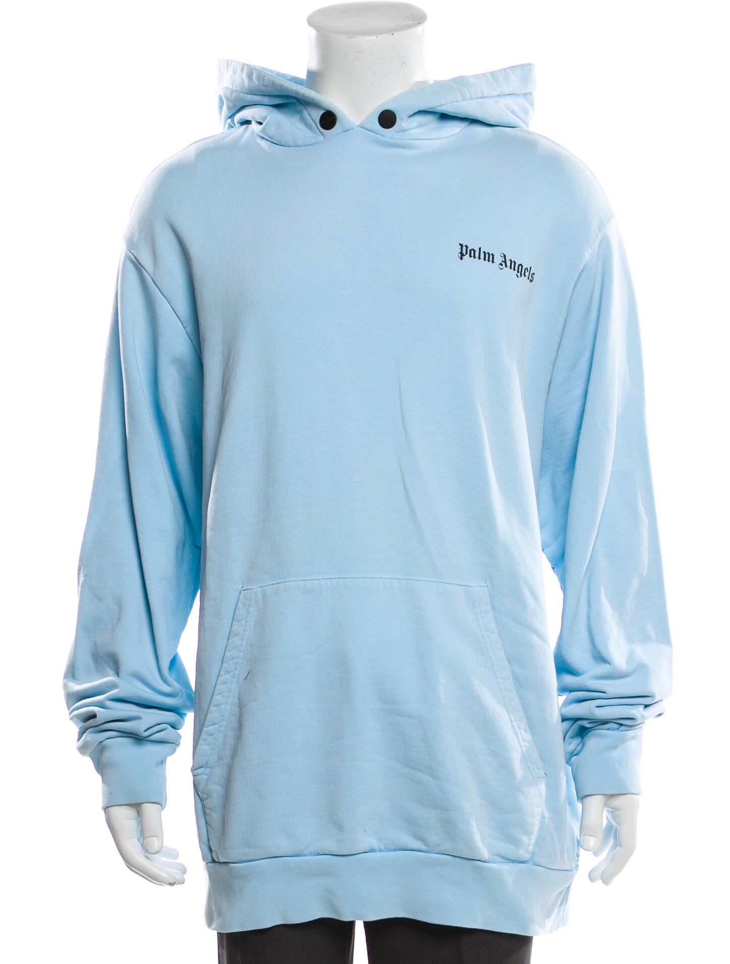 ★Palm Angels★ Graphic Print Crewneck Man to Man Light Blue Palm Angels Broken Shark Cotton Sweatshirt | Blue | FARFETCH
