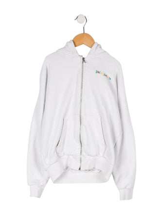 Palm Angels Girls' Graphic Zip Up Hoodie