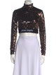 Palm Angels Turtleneck Long Sleeve Crop Top