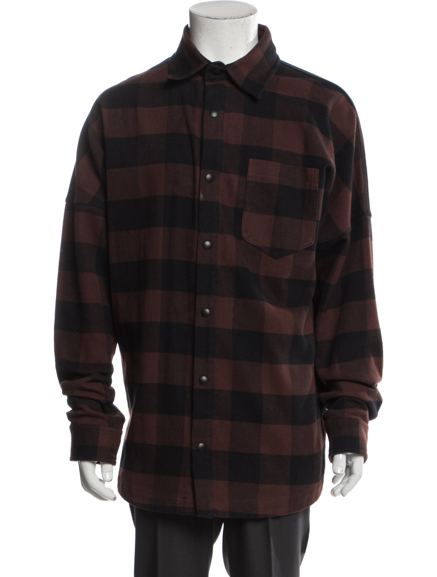 Palm Angels Plaid Print Coat