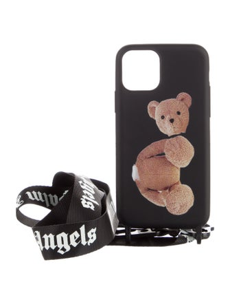 Palm Angels Black Logo Neck Iphone Case