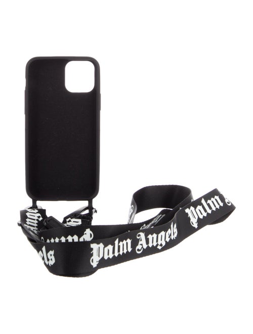 Palm Angels Black Logo Neck Iphone Case
