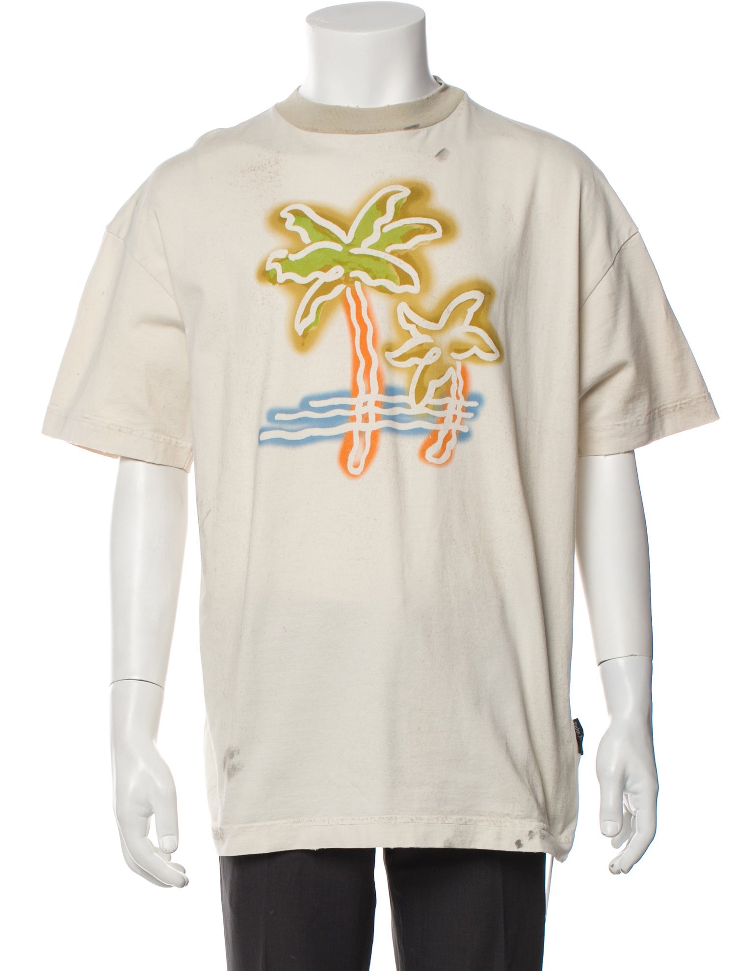 Palm Angels Graphic Print Crew Neck T-Shirt