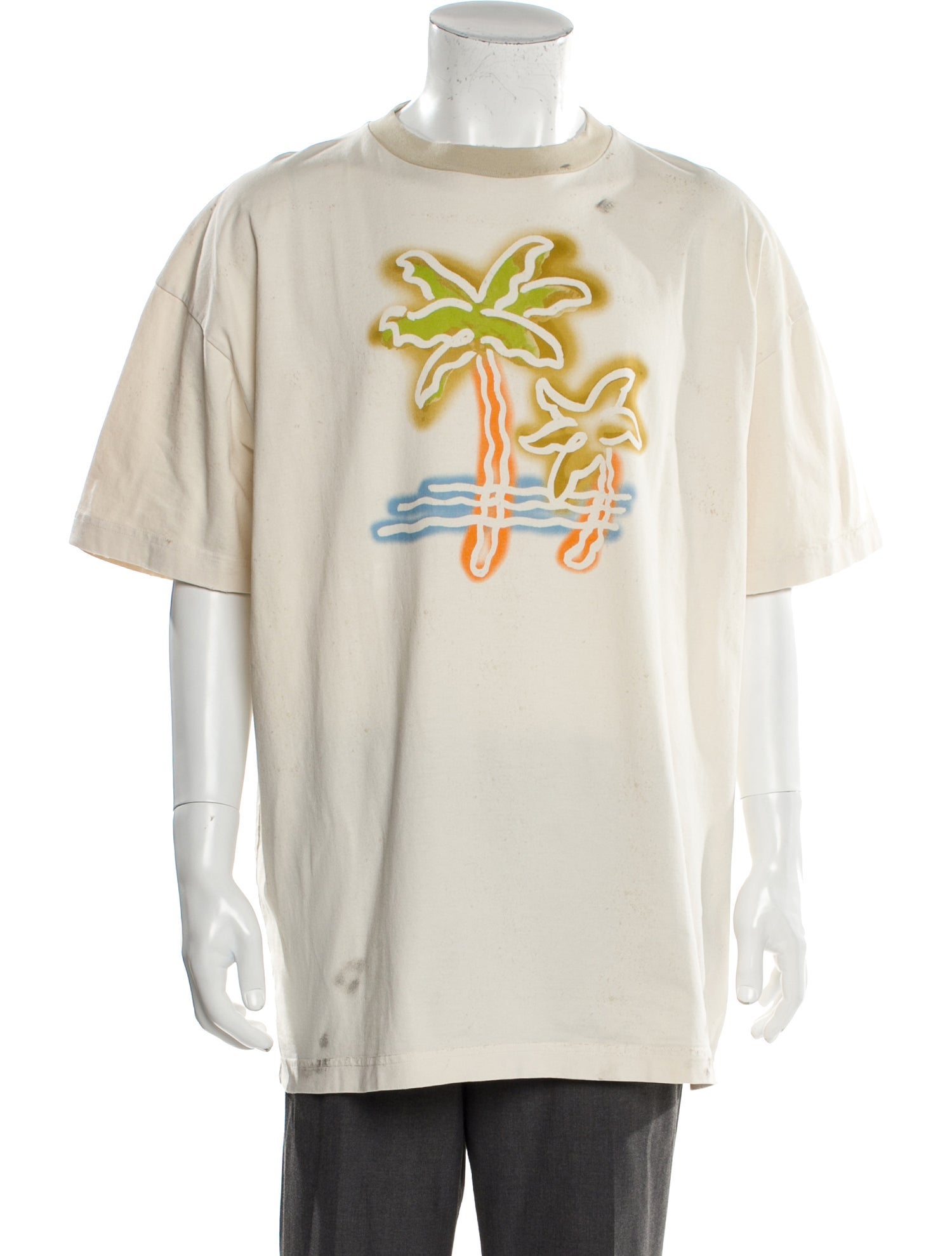 Palm Angels Graphic Print Crew Neck T-Shirt