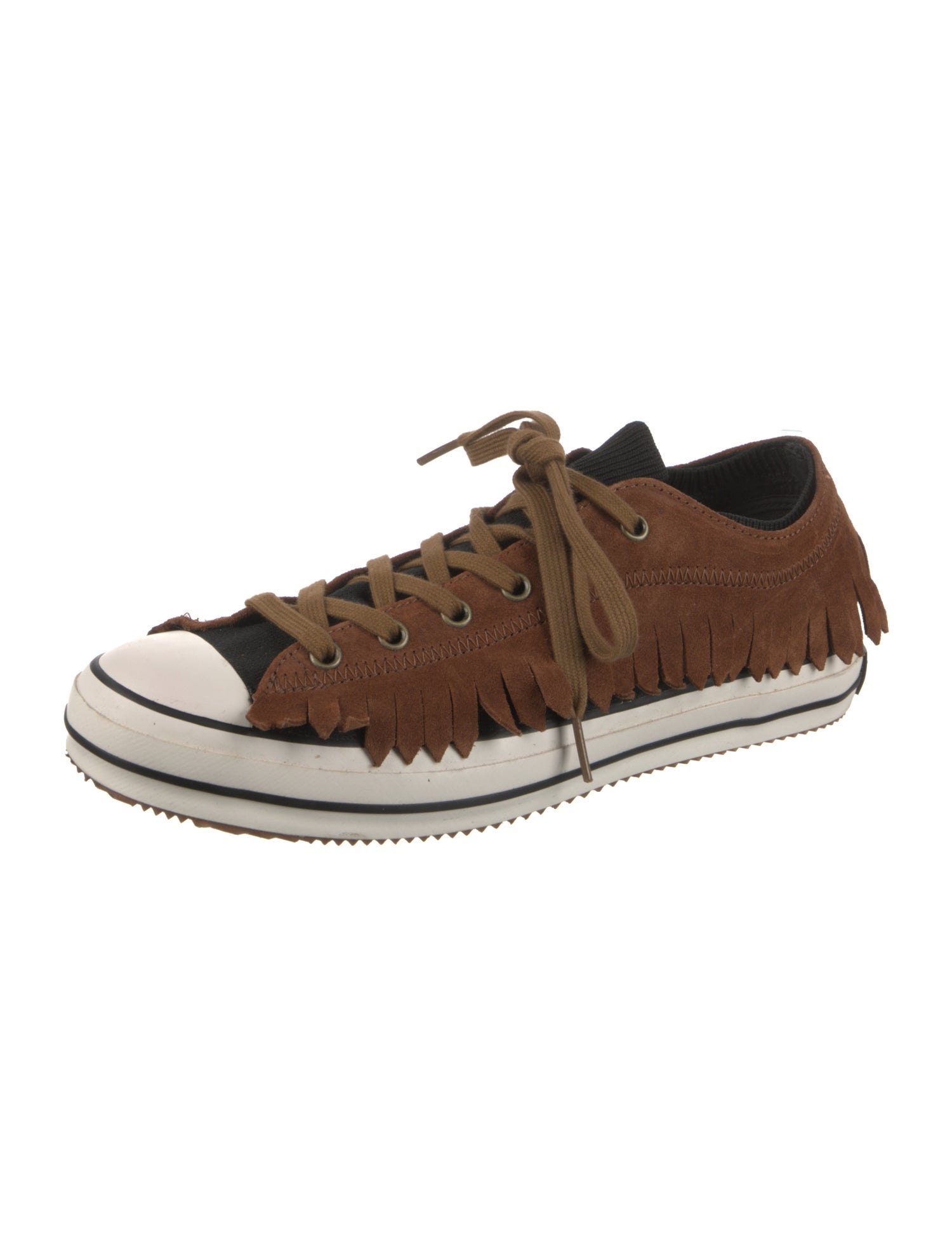 Palm Angels Fringe Trim Accent Athletic Sneakers