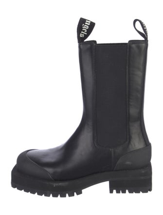 Palm Angels Leather Combat Boots