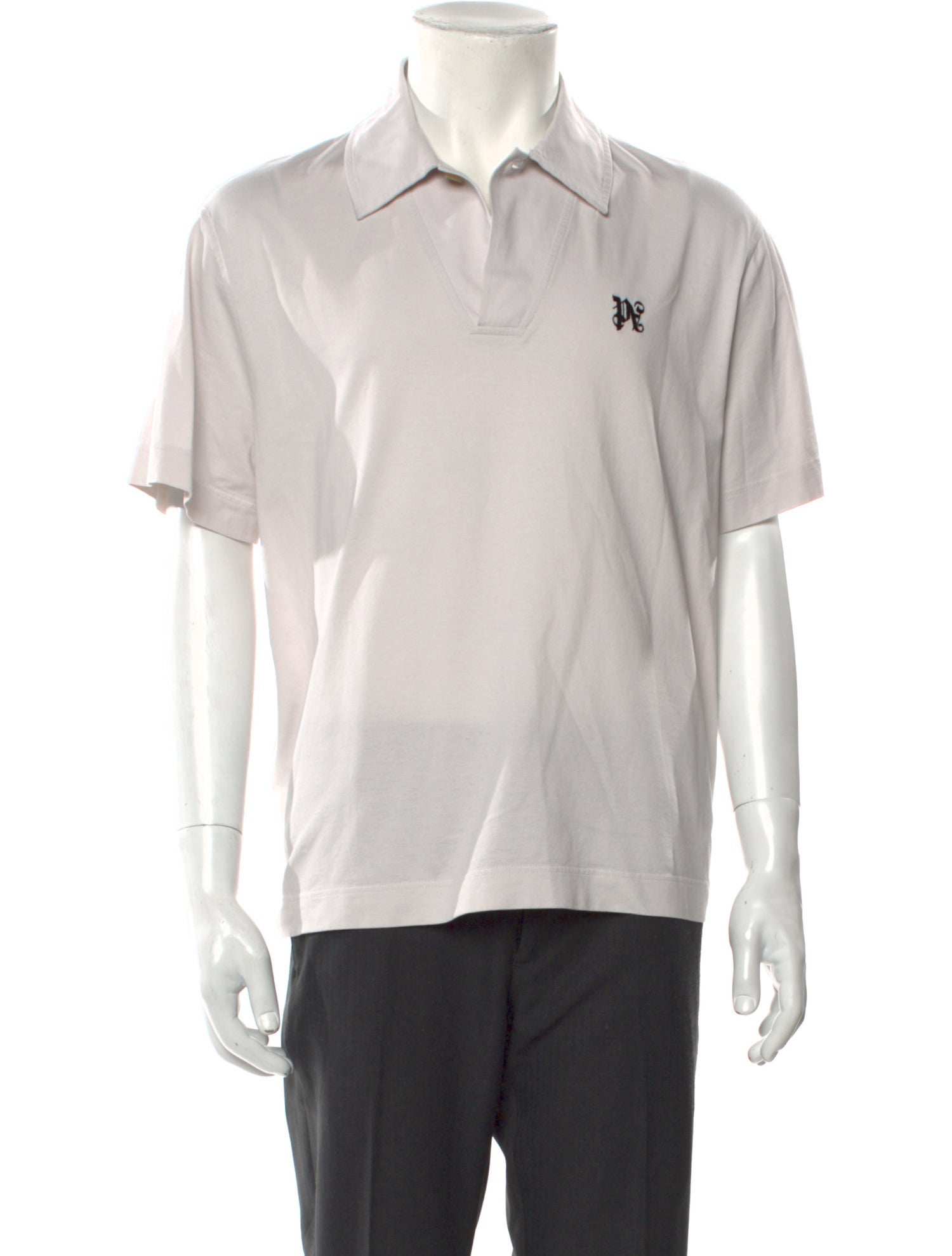 Palm Angels Collar Short Sleeve Polo Shirt