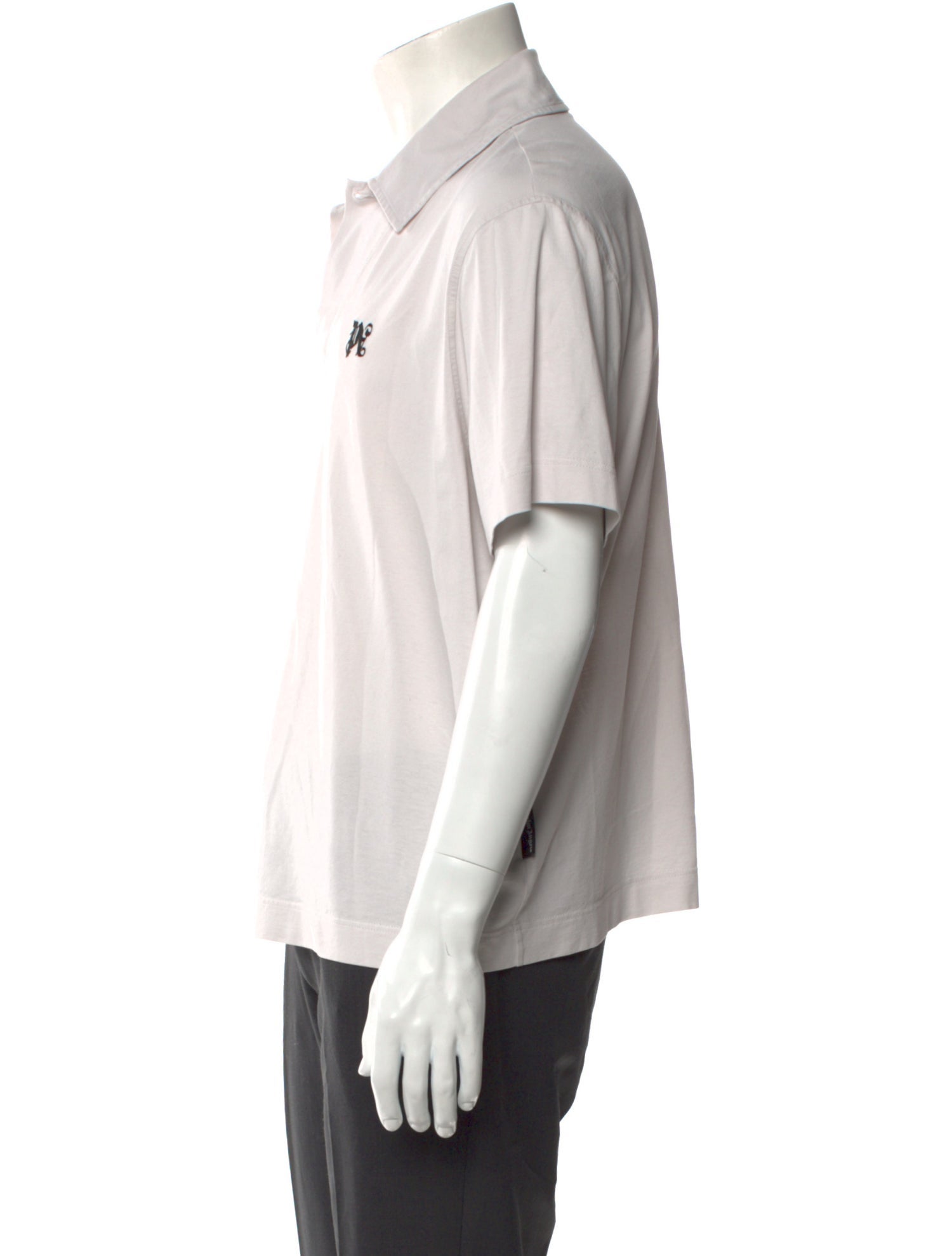 Palm Angels Collar Short Sleeve Polo Shirt