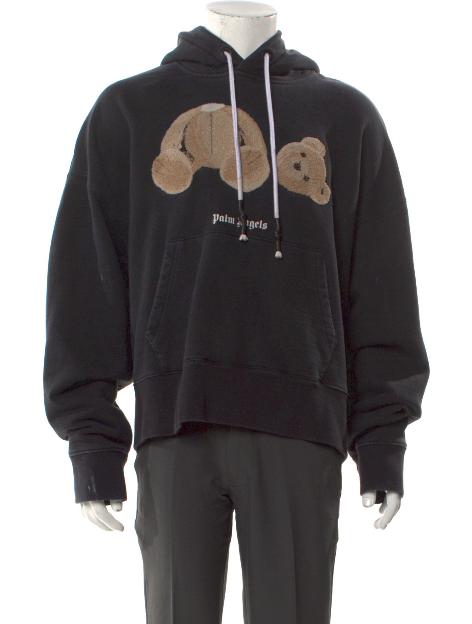 Palm Angels Graphic Print V-Neck Hoodie