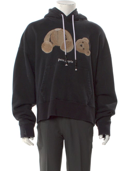 Palm Angels Graphic Print V-Neck Hoodie