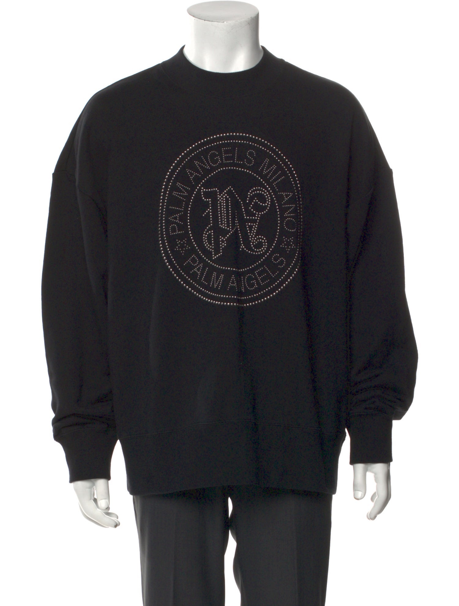 Palm Angels Graphic Print Crew Neck Sweatshirt