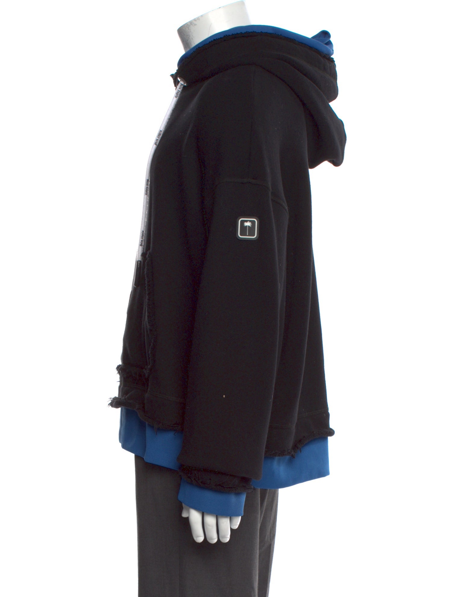 Palm Angels Colorblock Pattern Crew Neck Hoodie