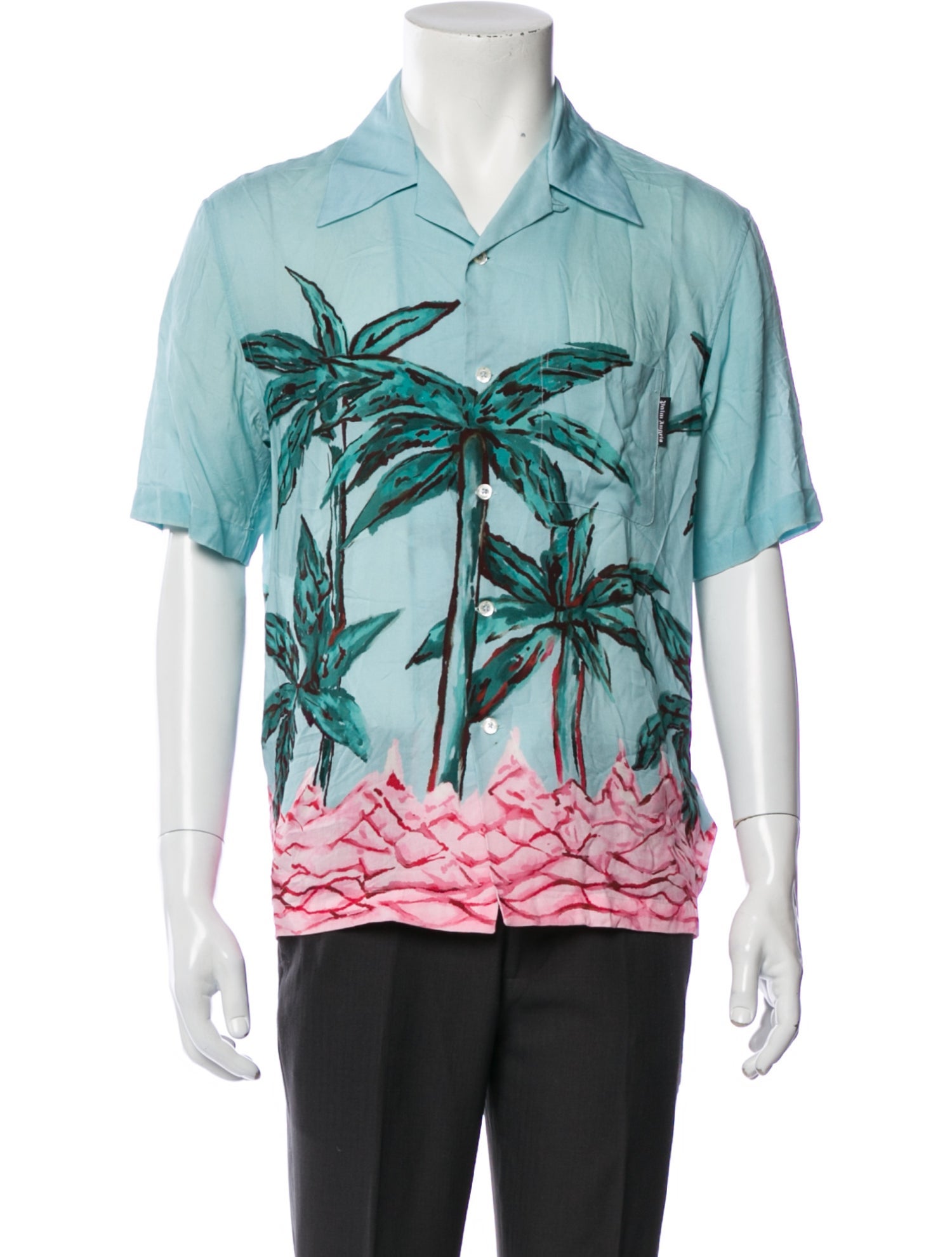 Palm Angels Printed Short Sleeve Shirt