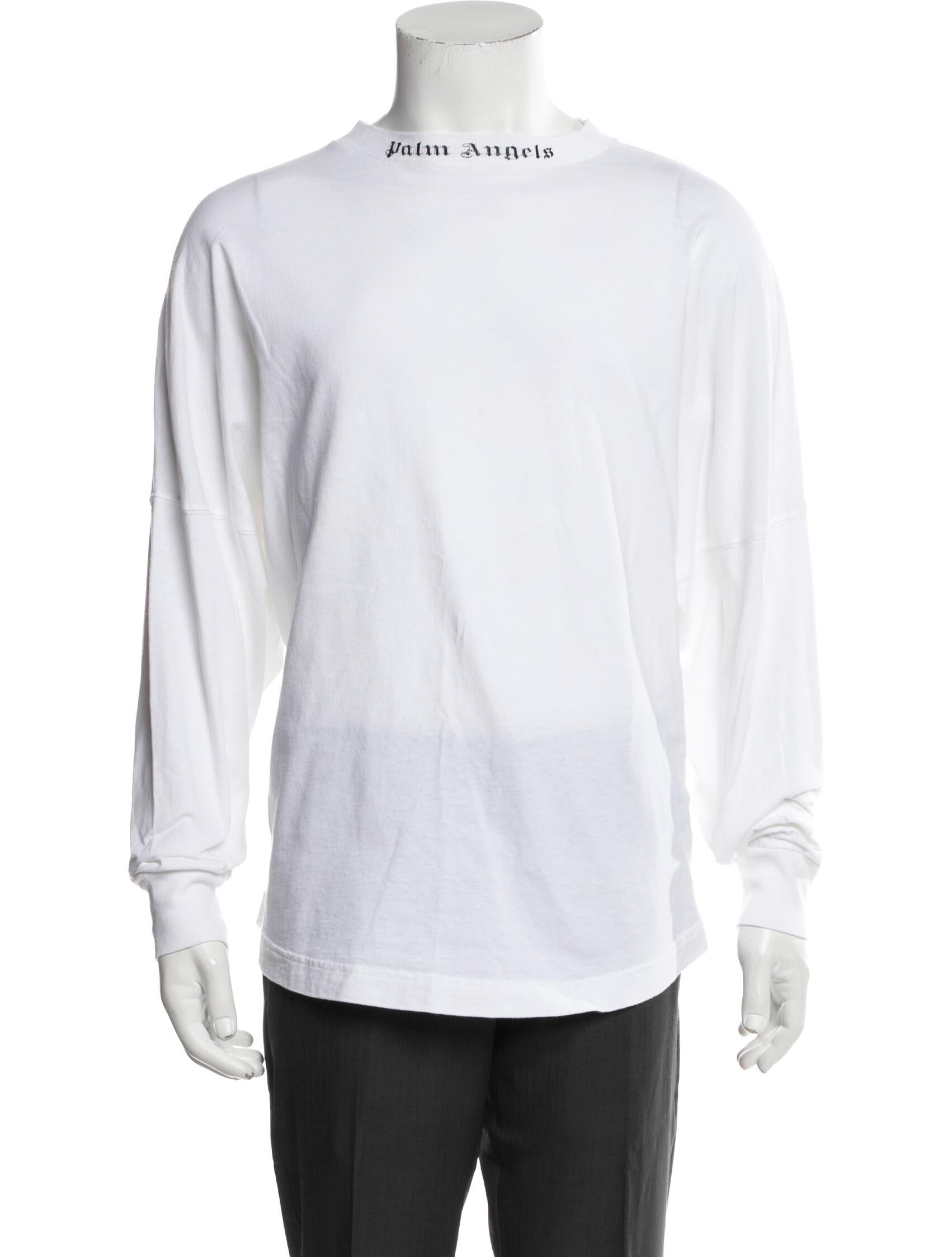 Palm Angels Graphic Print Mock Neck T-Shirt