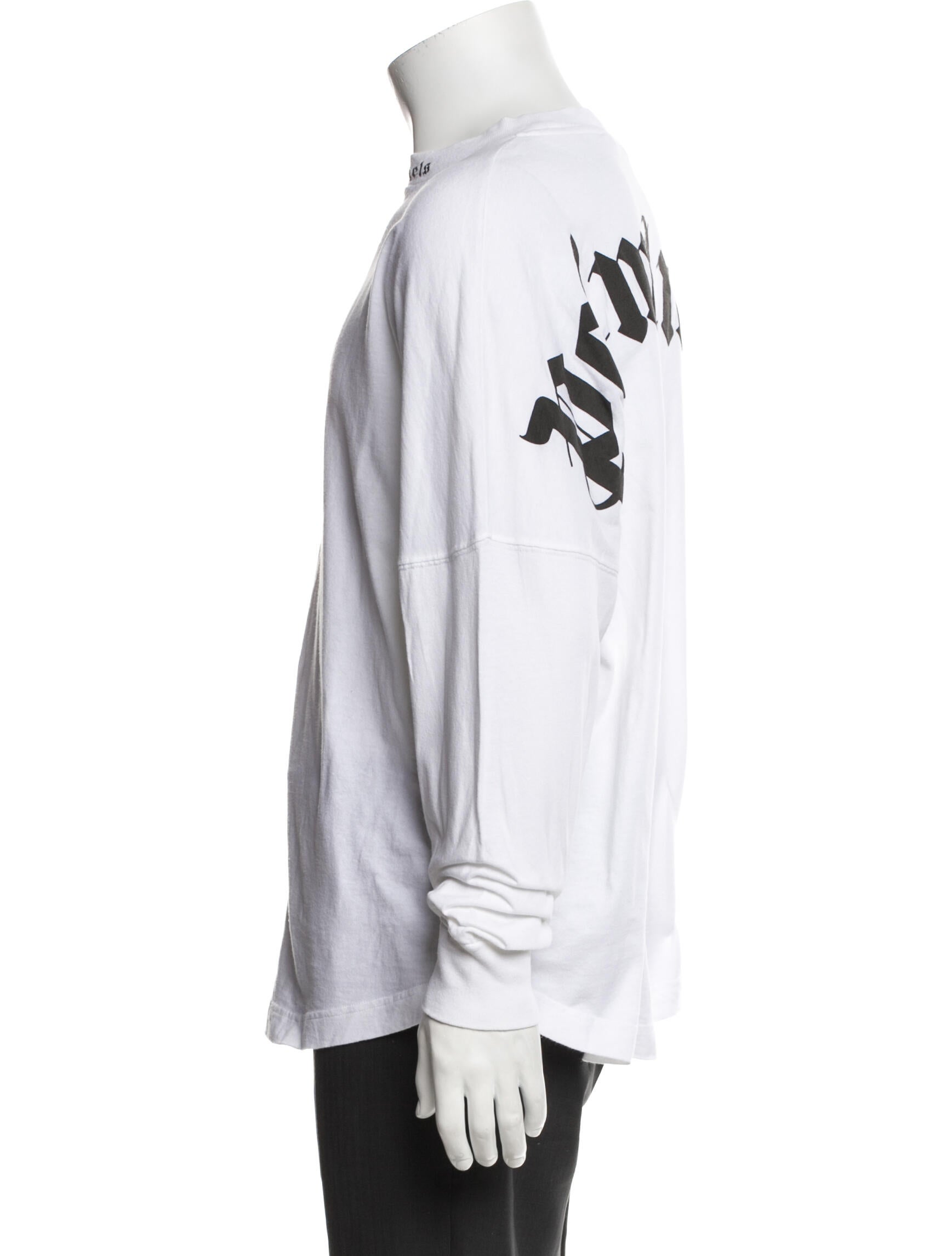 Palm Angels Graphic Print Mock Neck T-Shirt