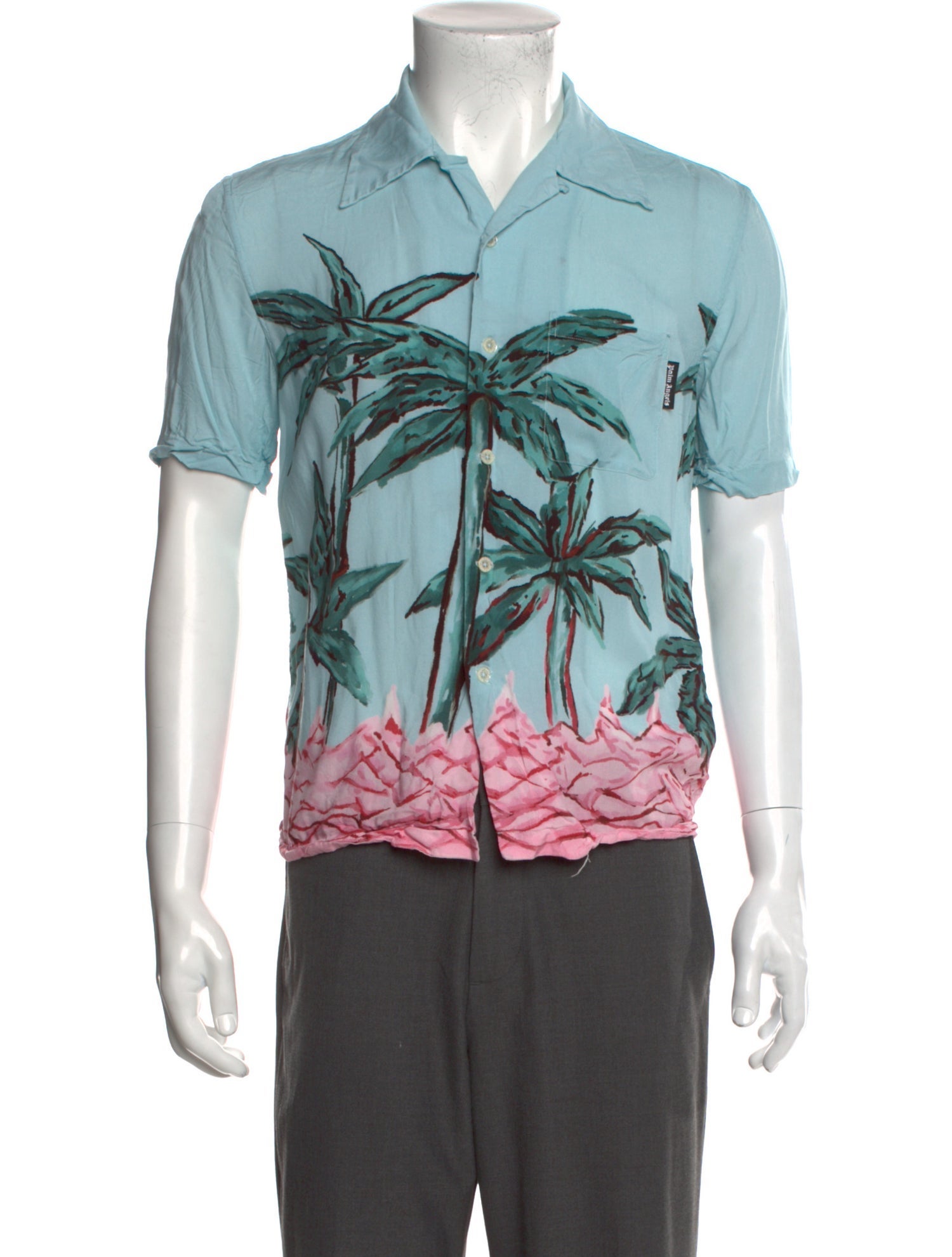 Palm Angels Printed Short Sleeve Shirt