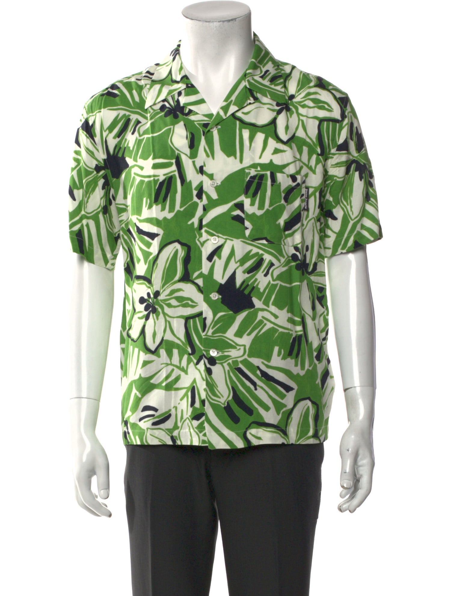 Palm Angels Printed Short Sleeve Shirt