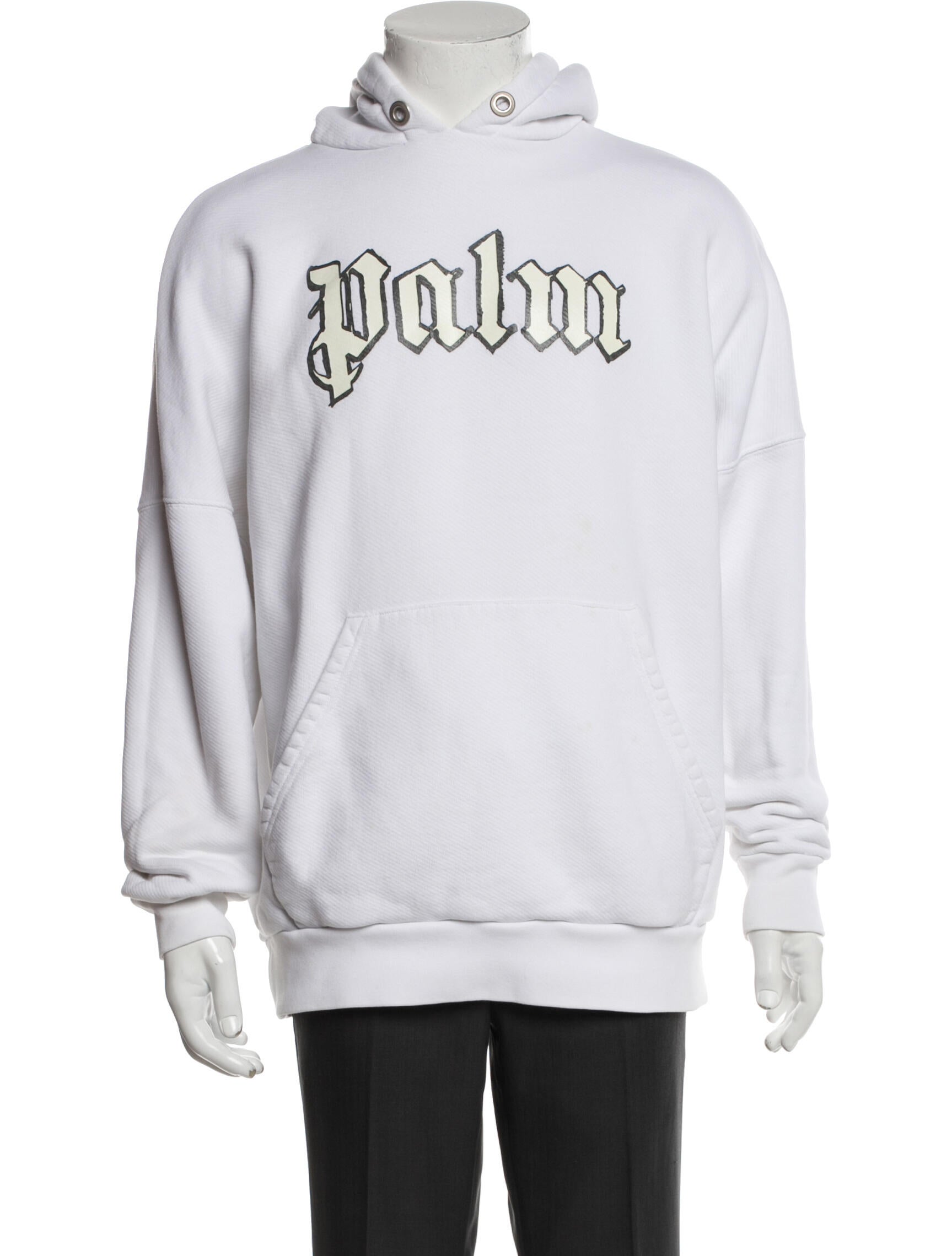 Palm Angels Graphic Print Crew Neck Hoodie