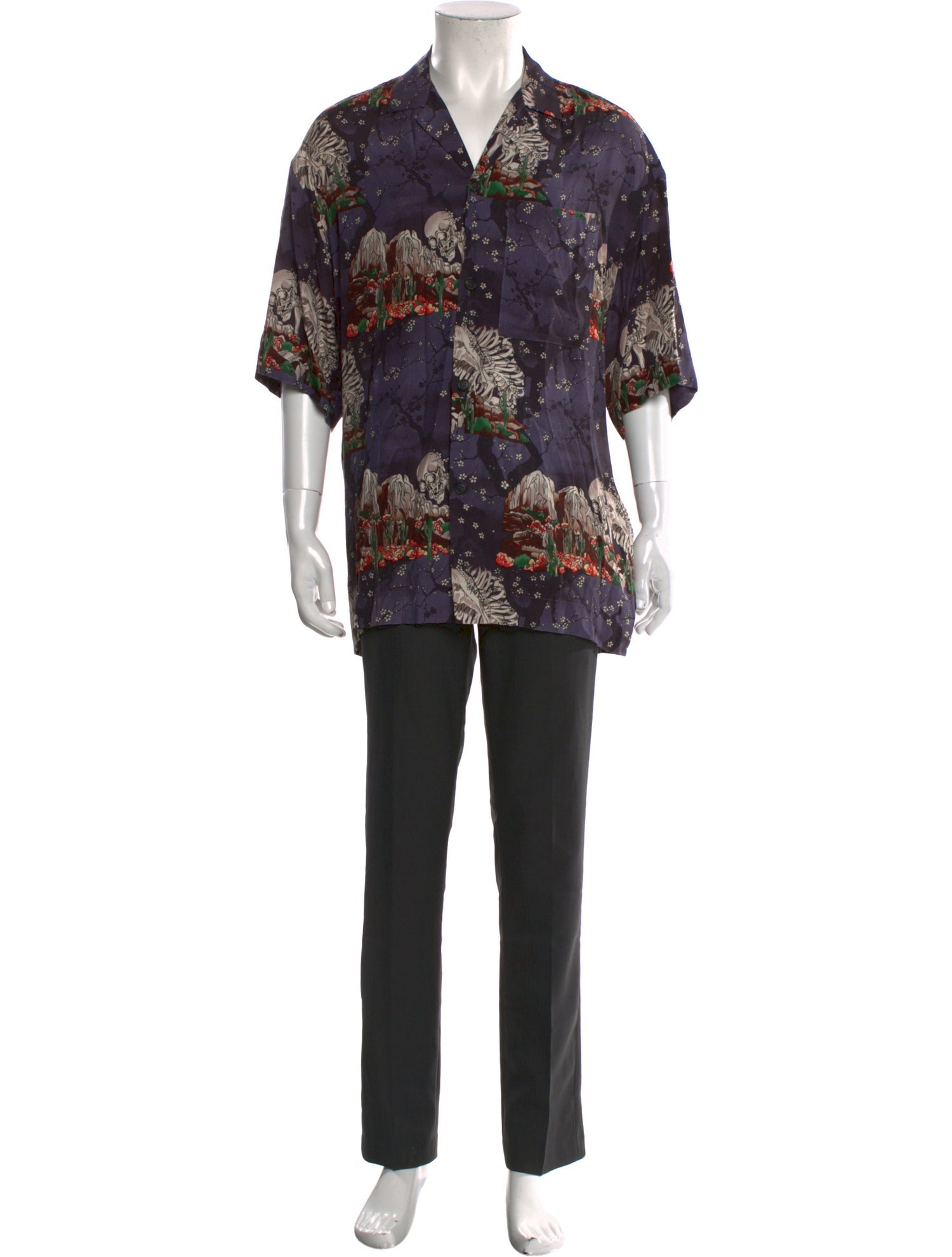 Palm Angels Graphic Print Short Sleeve Shirt