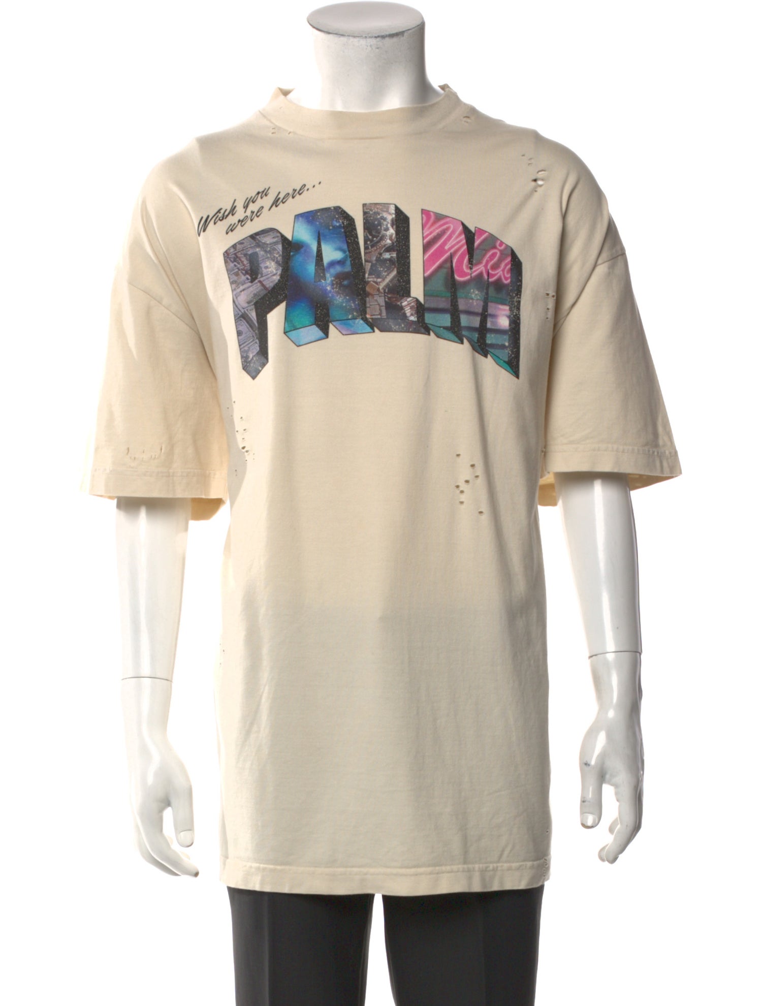 Palm Angels Graphic Print Crew Neck T-Shirt