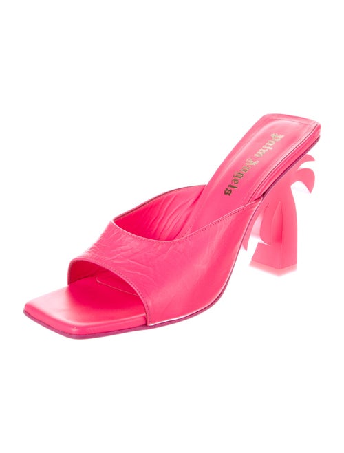 Palm Angels Leather Printed Slides
