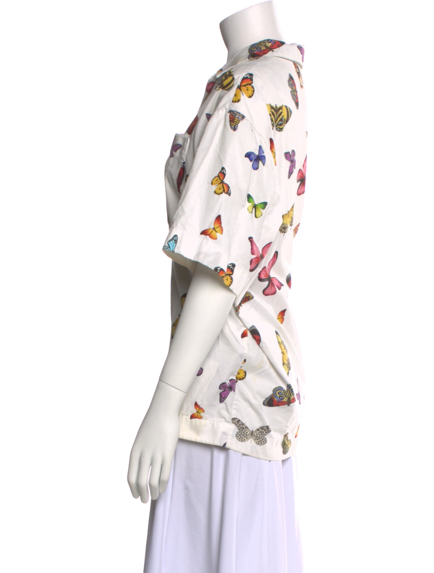 Palm Angels Printed Short Sleeve Button-Up Top
