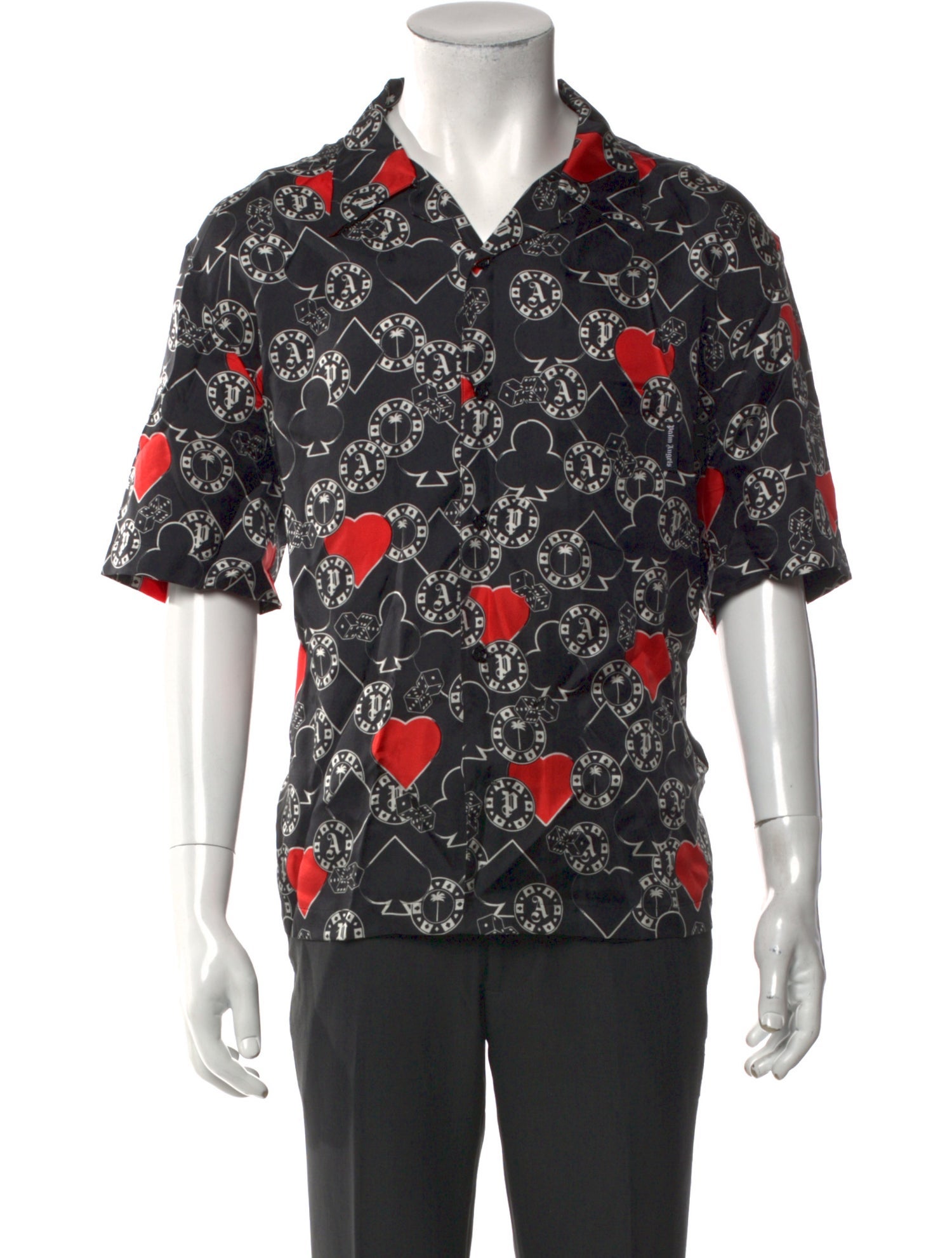 Palm Angels Silk Floral Print Shirt