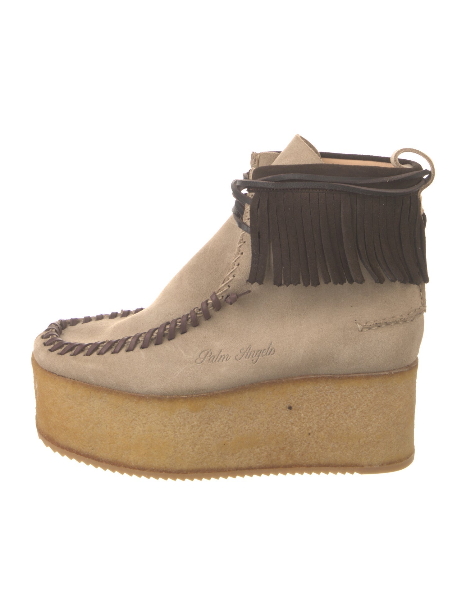 Palm Angels Suede Lace-Up Boots