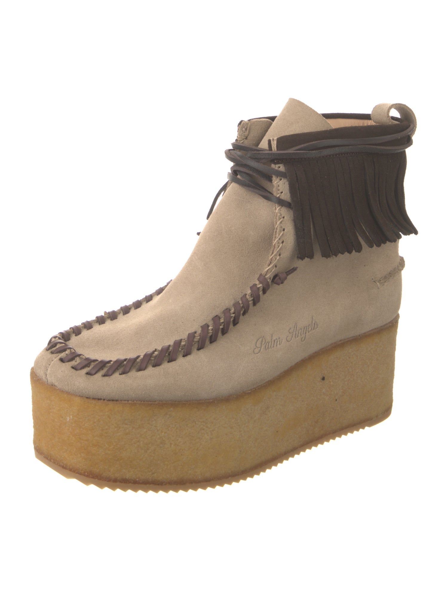 Palm Angels Suede Lace-Up Boots
