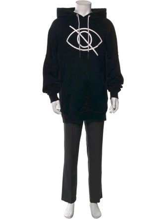 Palm Angels Signature Logo Graphic Print Hoodie