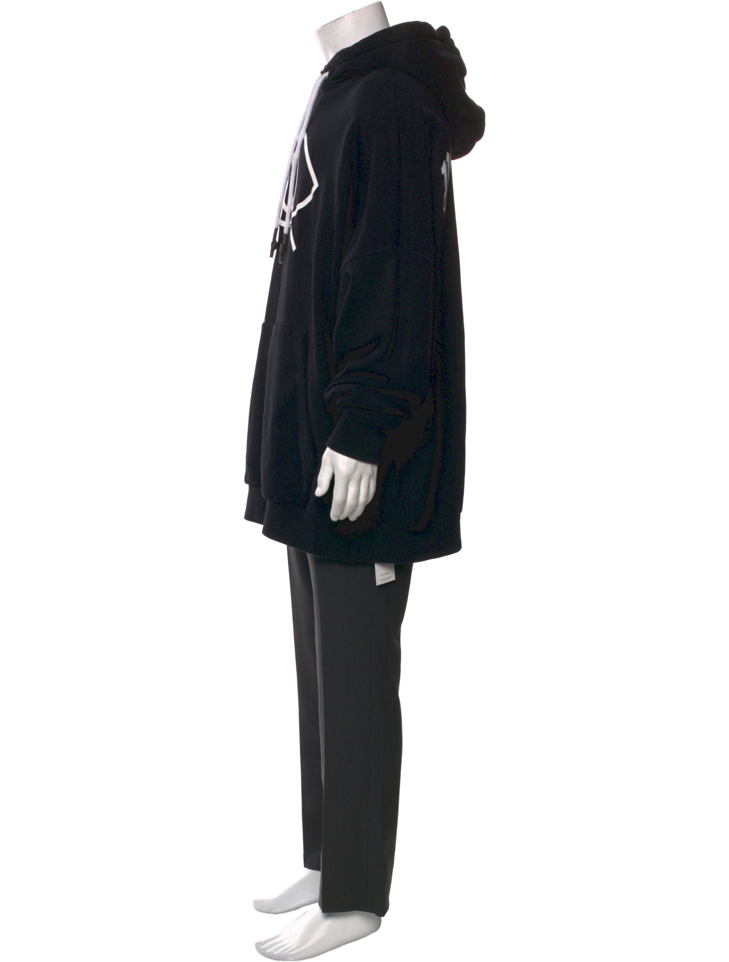 Palm Angels Signature Logo Graphic Print Hoodie