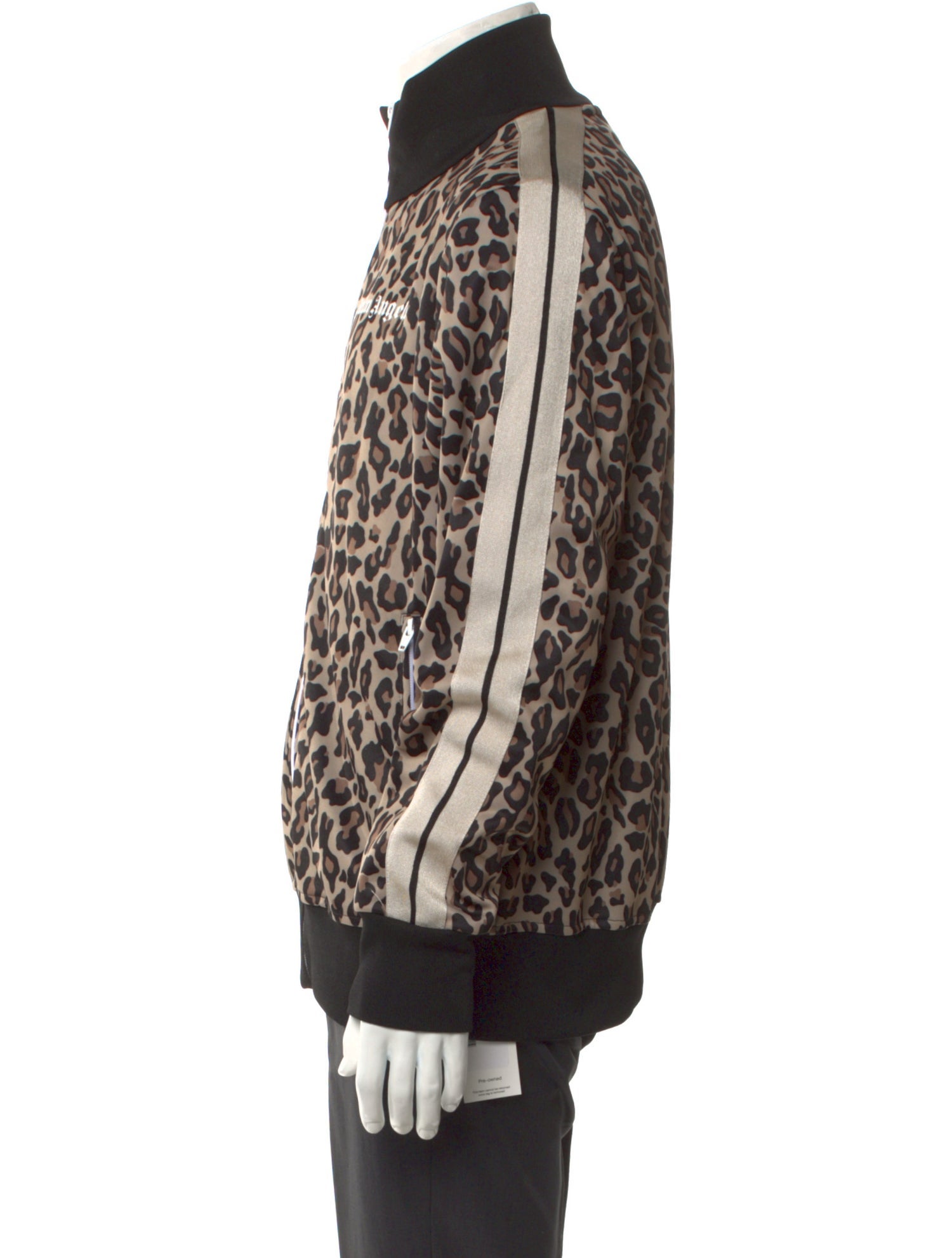 Palm Angels Animal Print Mock Neck Cardigan