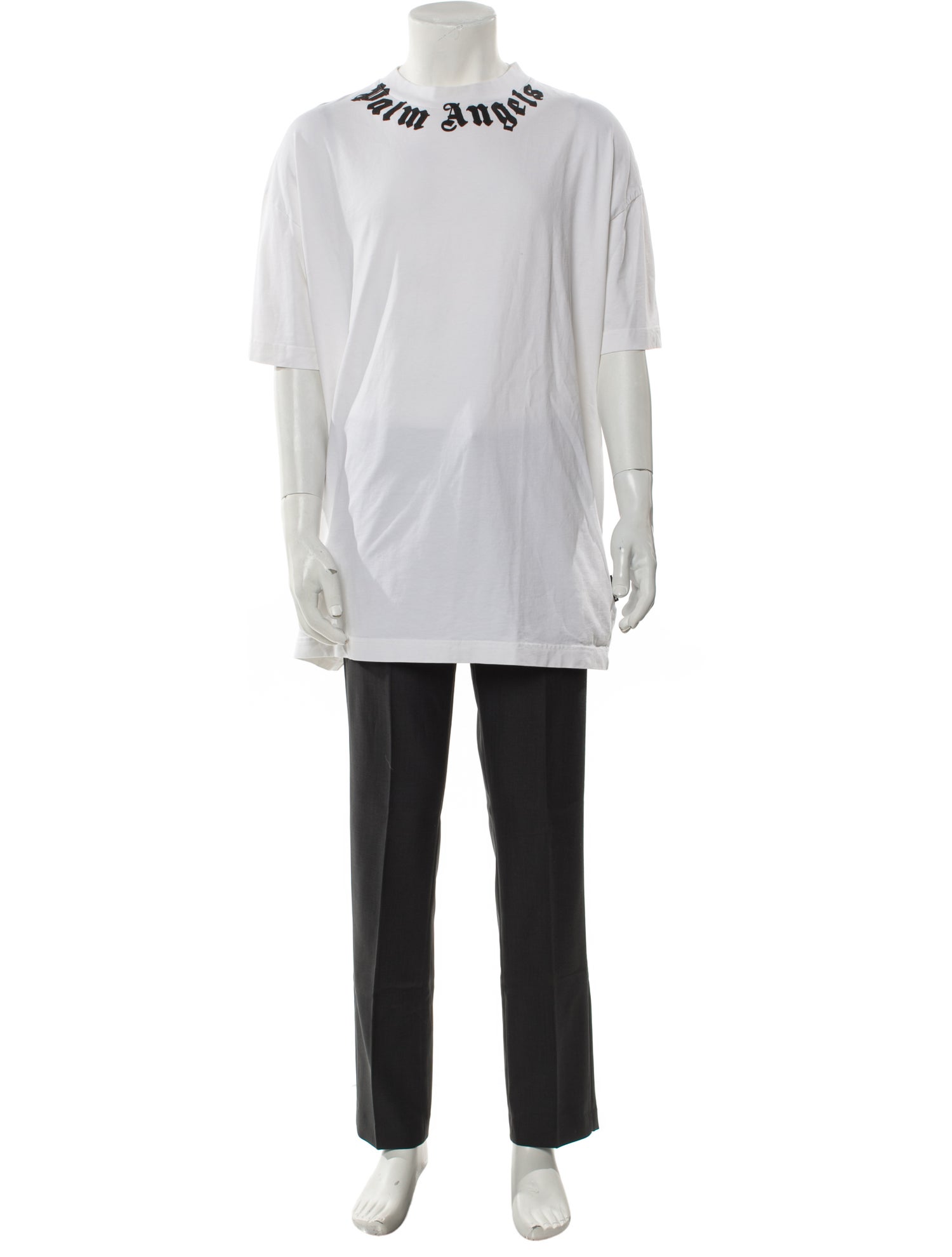 Palm Angels Graphic Print Mock Neck T-Shirt