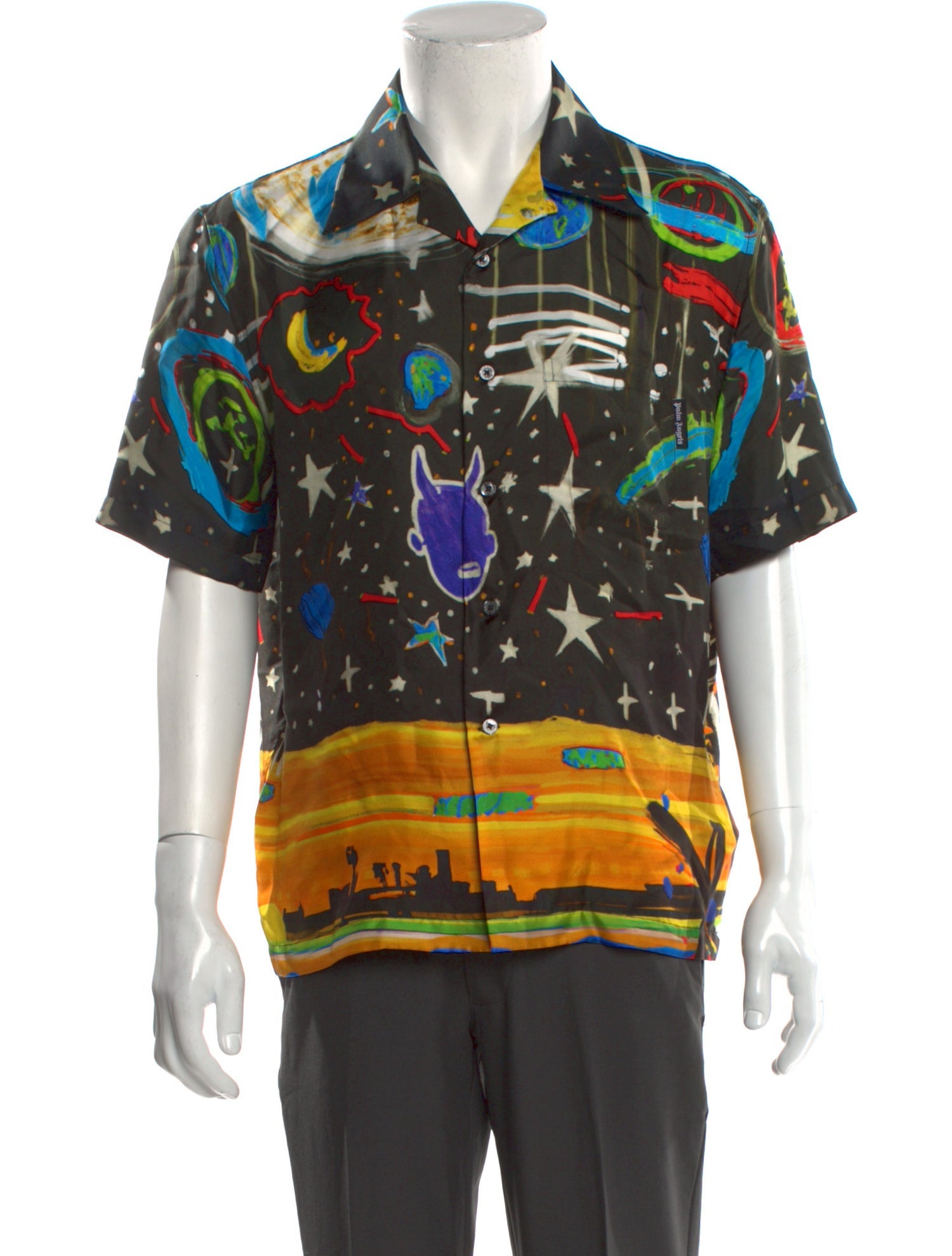 Palm Angels Silk Printed Shirt