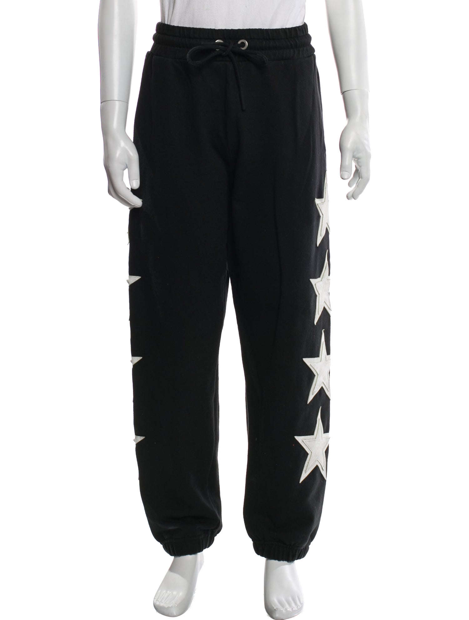 Palm Angels Graphic Print Leather Trim Embellishment Lounge Bottoms w/ Tags