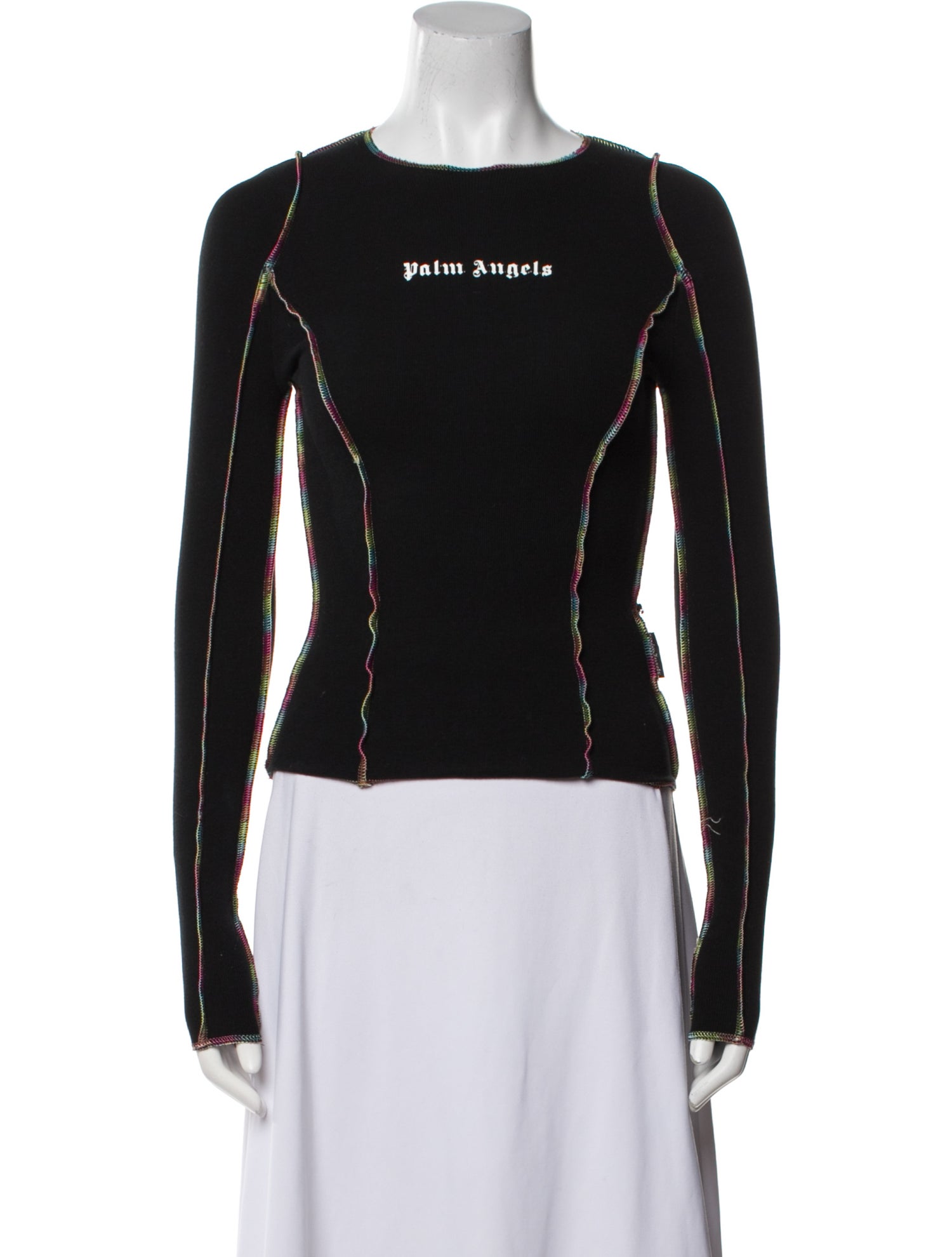 Palm Angels Graphic Print Crew Neck Sweater