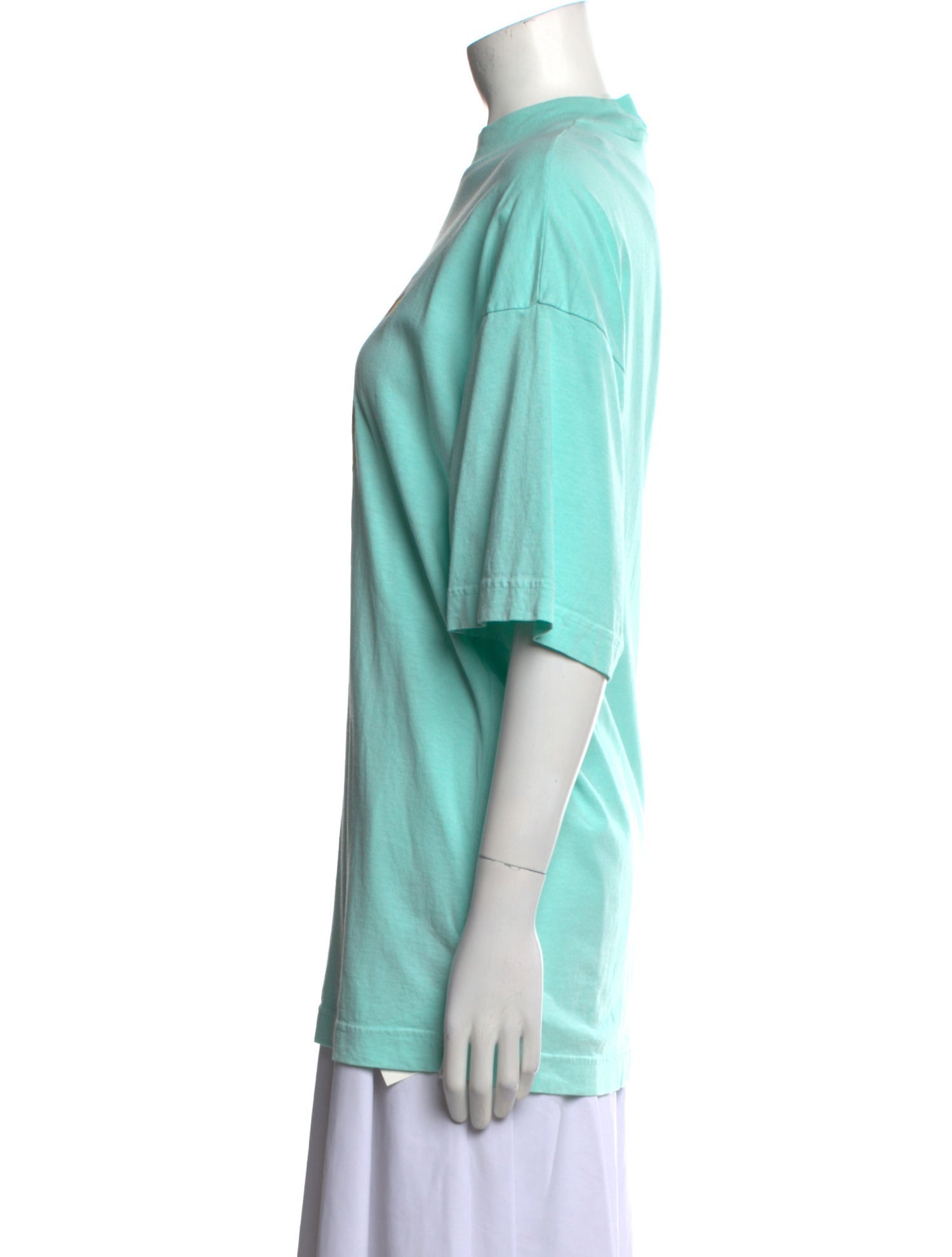 Palm Angels Graphic Print Mock Neck T-Shirt
