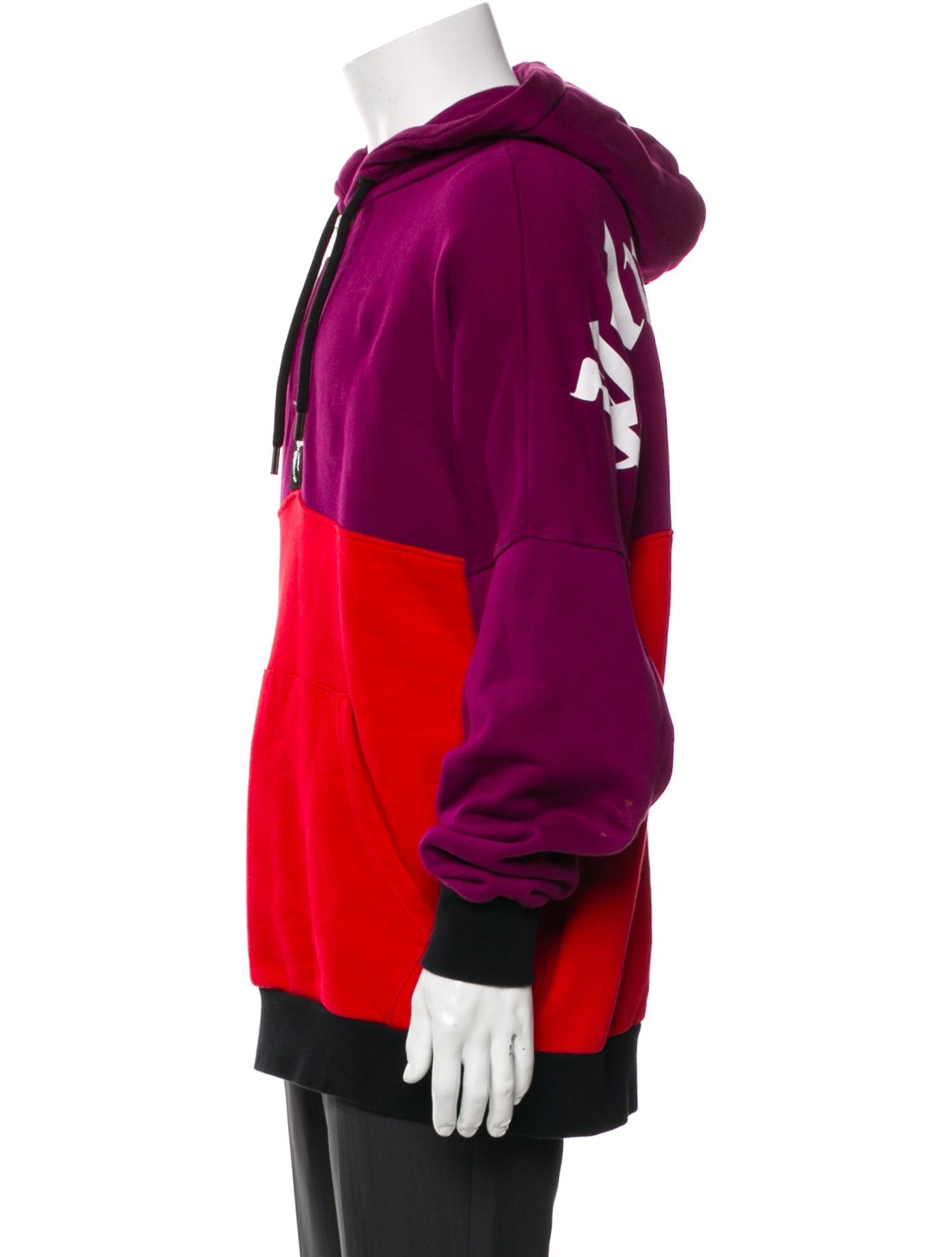 Palm Angels Colorblock Pattern V-Neck Hoodie